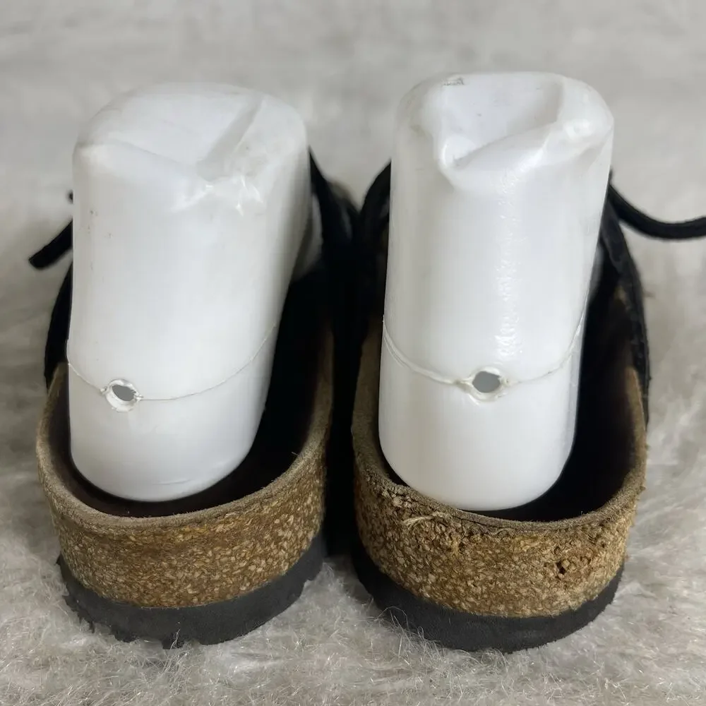 Birkenstock Arizona EU38 , US 7 Regular Black Silver Metallic Leather Sandals - Picture 4 of 12